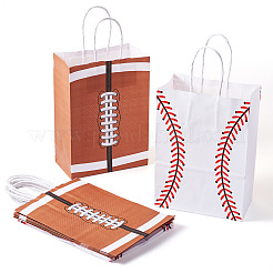 8 stücke 2 arten baseball druck papier geschenk tragetaschen&nbsp;ABAG-TA0001-55