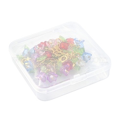 10 pièce 5 styles de décorations suspendues en forme de fleur en acrylique&nbsp;HJEW-FS00085