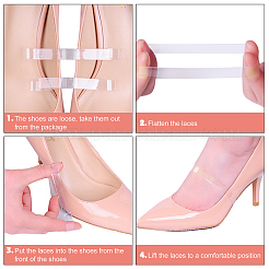 10 пара 2-х видов прозрачных силиконовых шнурков SIL-GF0001-12