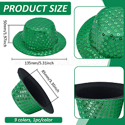 7 Stück 7 Farben Polyester runder Fascinator Hut für Puppen&nbsp;DIY-BC0015-81
