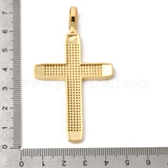 Messing Micro Pave klare Zirkonia große Anhänger&nbsp;KK-H267-051G
