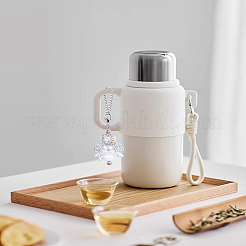 6 шт. 3-х цветная подвеска в виде железного прута с бусинами для бокалов вина&nbsp;HJEW-LP00042