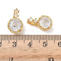 Латунные микро проложить кубического циркония раз за застежками KK-H526-14G-08