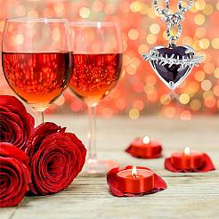 Coeur rouge zircone collier réglable chaîne pierres précieuses pendentif collier mode solitaire amour éternité cristaux tour de cou breloques bijoux cadeau pour les femmes fête des mères anniversaire noël&nbsp;JN1098A