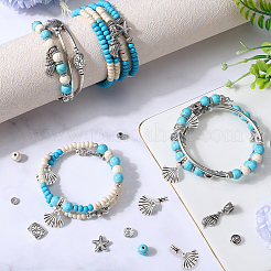 DIY-Set zum Basteln von Wickelarmbändern mit Ozeanmotiv&nbsp;DIY-SC0023-97