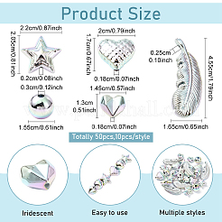 50 шт. 5 стиля УФ-покрытие непрозрачные CCB пластиковые бусины&nbsp;MACR-YW0004-72