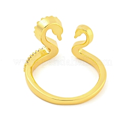 Кольцо-манжета из нержавеющей стали 304 с кубическим цирконием для женщин&nbsp;LS-RJEW-S406-05G-03