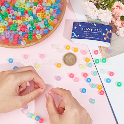 540шт 9 цвета прозрачные и светящиеся пластиковые бусины KY-SC0001-85