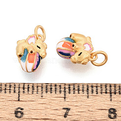 925 подвеска в виде лошади из стерлингового серебра с разноцветной эмалью&nbsp;STER-T008-68G