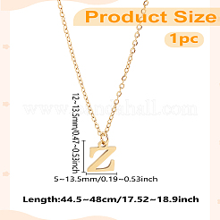 Collares colgantes con letras de acero inoxidable 304&nbsp;NJEW-LP0001-53Z-G