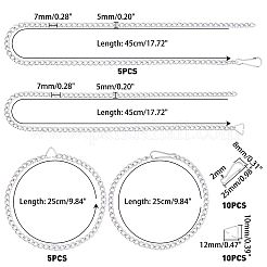 DIY-Kits zur Herstellung von Kettendekorationen aus Edelstahl 304&nbsp;DIY-UN0002-39P