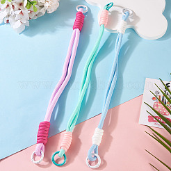 3 шт. 3-цветный полиэстеровый шнур для телефона&nbsp;AJEW-TA0002-69