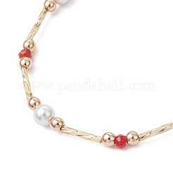 3 bracelet en perles de jade malaisien naturel teinté pour femmes&nbsp;BJEW-JB12028