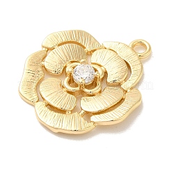 Латунь стекло кулоны&nbsp;KK-Z073-15G-01