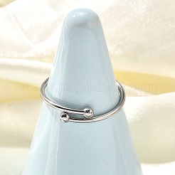 女性用304ステンレススチールオープンカフリング  ステンレス鋼色  1.2mm  usサイズ7 1/4(17.5mm)&nbsp;RJEW-F170-03P-04