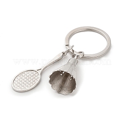 Брелки для бадминтона из цинкового сплава&nbsp;KEYC-I117-01P-01