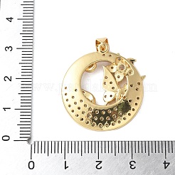 Латунные микро проложить кубического циркония подвески KK-A252-20G