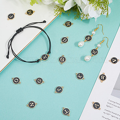 52 шт. 26 стиля сплав эмалированные буквы звенья соединительные подвески&nbsp;ENAM-SC0006-61A