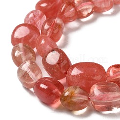 Chapelets de perles en verre de quartz de cerise&nbsp;G-A247-06
