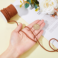 Круглый плетеный шнур из искусственной кожи LC-WH0012-03A-01