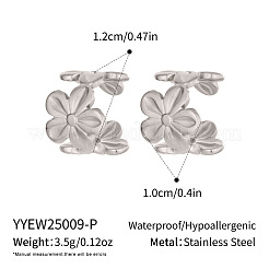 Boucles d'oreilles manchettes en acier inoxydable 304 pour femmes&nbsp;YW4360-2