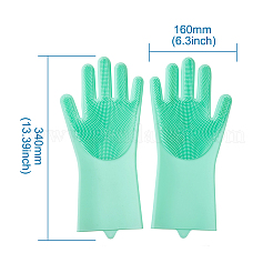 Силиконовые перчатки для мытья посуды AJEW-TA0016-04A