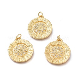 Латунные микропаве прозрачные подвески с фианитом&nbsp;ZIRC-Q023-13G