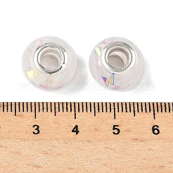 Прозрачные европейские бусины-рондель из смолы&nbsp;RESI-S023-02