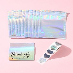 Прямоугольные пластиковые пакеты с застежкой-молнией на тему Дня благодарения с блестками и голографическими элементами OPP-FS0001-16A