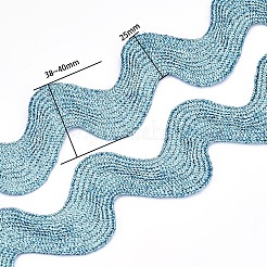 Волнистая лента из полиэстера с бахромой SRIB-S050-D04-1