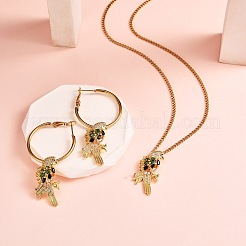 Подвески из кубического циркония с покрытием из латуни&nbsp;ZIRC-SZ0003-89B