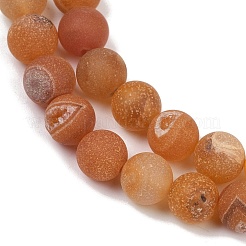 Натуральный druzy агатовые бусы пряди G-NH0024-A07-8mm