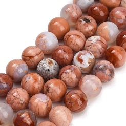 Fili di perle di agata rosa messicana naturale&nbsp;GG-CBA07EB-A01-01