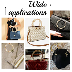 6 шт. 3-цветные ручки для сумок из цинкового сплава с цепочкой FIND-PH0018-80