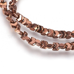 Гальванизировать немагнитных синтетический гематит нитей бисера&nbsp;G-I208-20-E