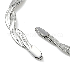 Изготовление браслета-змейки из двухрядной плоской цепочки из нержавеющей стали 304 толщиной 6 мм&nbsp;LS-STAS-P423-01P