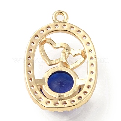 Латунь с подвесками из стекла k9 и стразами&nbsp;KK-C024-08KCG-01