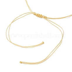 Вишневое кварцевое стекло граненая каплевидная подвеска нейлоновый шнур плетеные регулируемые ожерелья для женщин NJEW-JN05320