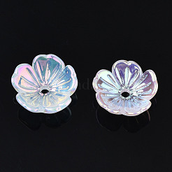 5-лепестковые акриловые колпачки для бусин с гальванопокрытием X-PACR-T014-05
