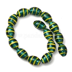 Argento fatti a mano in vetro murano lamina perline&nbsp;LA-CBAEC7C-02