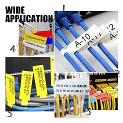 10 лист 10 цветных ножевых самоклеящихся этикеток сетевого кабеля типа P цветная водонепроницаемая бумага DIY-GF00044-56