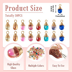 50шт подвески из искусственного нефритового стекла&nbsp;PALLOY-TAC0219