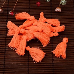 木綿糸タッセルパーツ  ダークオレンジ  25~31x5mm  約39~47個/袋&nbsp;NWIR-P001-03U
