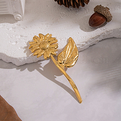 Броши в виде подсолнуха из нержавеющей стали 304&nbsp;NK4193