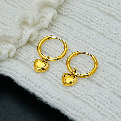 Серьги-кольца в форме сердца из нержавеющей стали 304&nbsp;FS-WGDB01D-01