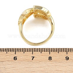 Латунные микро проложить манжеты кольца кубического циркония RJEW-C140-10G