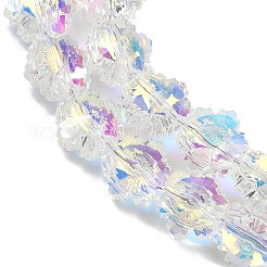 Стеклянные бусины с гальваническим покрытием  EGLA-B011-01A-AB02