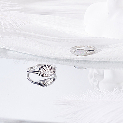 2 шт. 2 стиля кольца-манжеты из сплава для женщин&nbsp;RJEW-LP0002-42