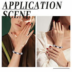 200шт 2 цвета непрозрачные акриловые бусины&nbsp;MACR-AR0001-14