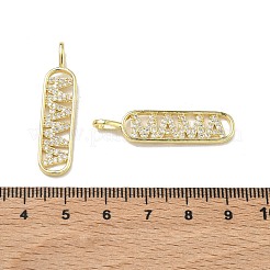 Pendenti in ottone con micro pavé di zirconi cubici per la festa della mamma&nbsp;KK-D235-05G